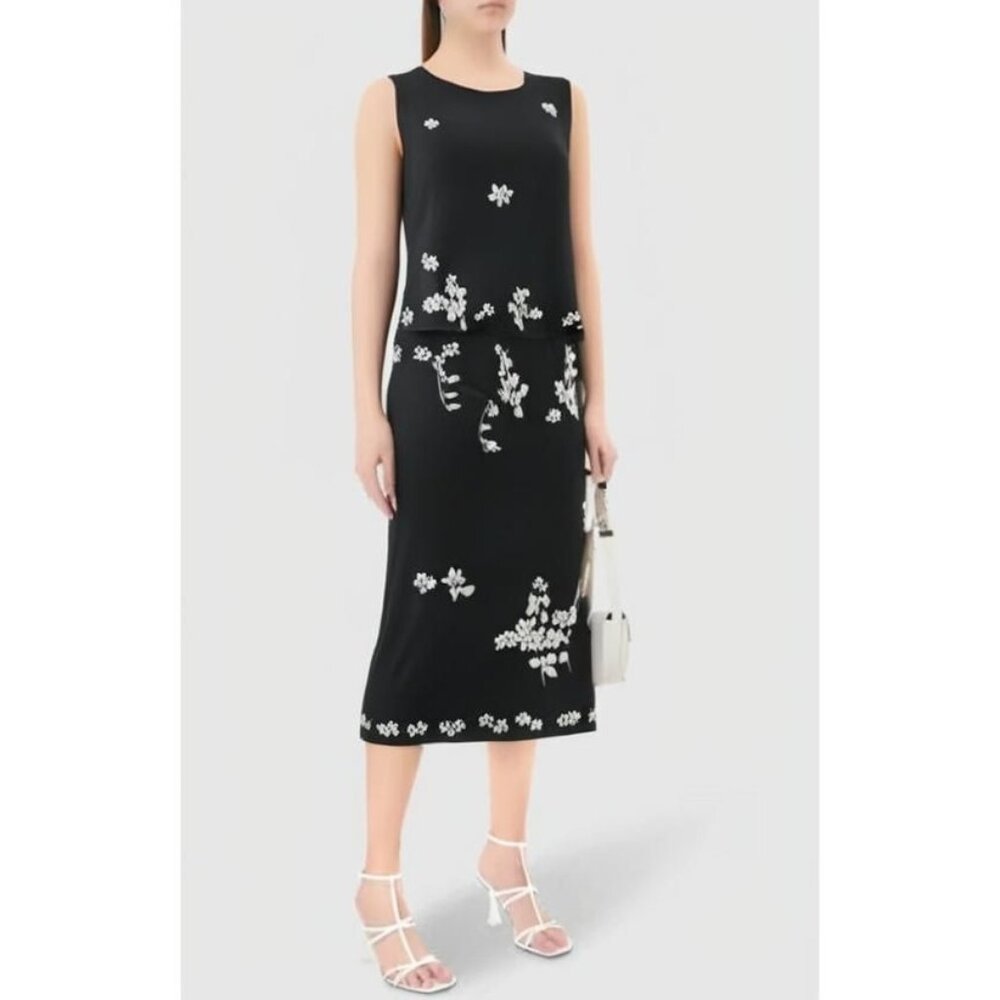 Thom Smith Atelier XXI Women's Black Sleeveless Blouse & Skirt Set Size XS - Picture 1 of 16